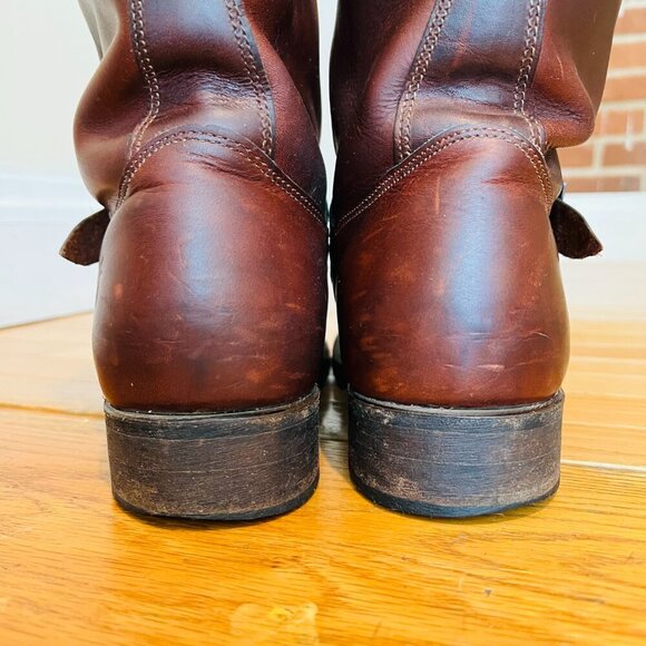 Vintage Congac Frye Distressed Engineer Boots Men's Size 11 D - Picture 8 of 16